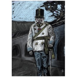 Portret Cesarza Franciszka Józefa I. Rysunek Andrzeja Zaręby Portret Cesarza Franciszka Józefa I. Rysunek Andrzeja Zaręby